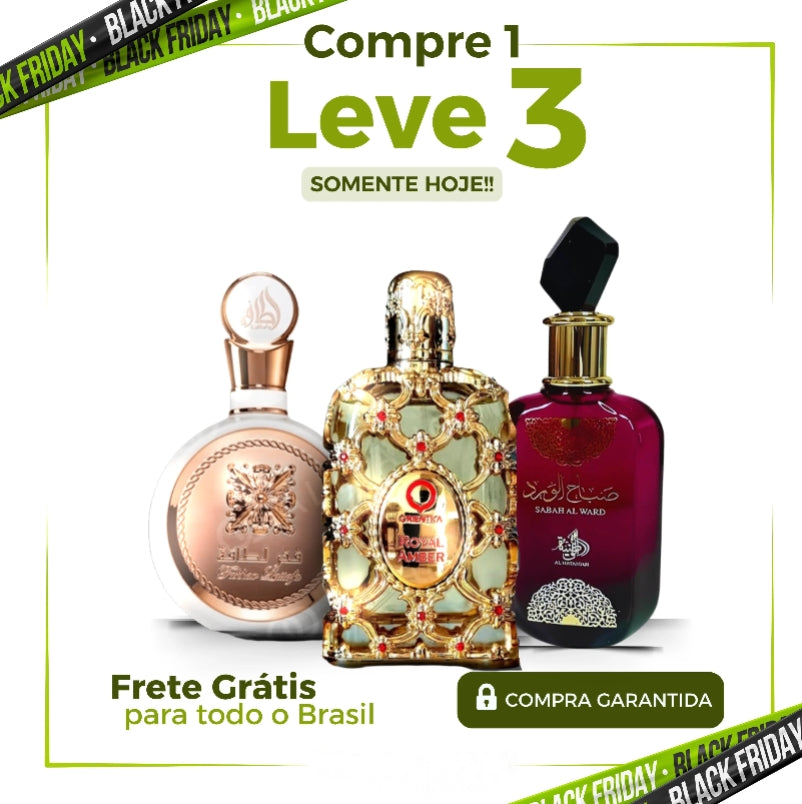 PROMOÇÃO COMPRE 1 LEVE 3 - Sabah Al Ward, Fakhar e Royal Amber - Queima de Estoque🔥 - 100ml Cada